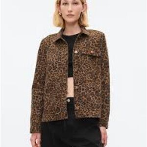 NWT Gap Leopard Print Chore Jacket XS